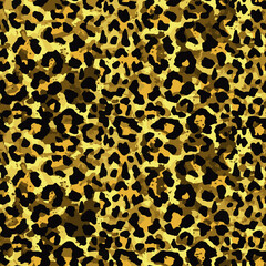 Full seamless leopard cheetah animal skin pattern. Design for textile fabric printing. Suitable for fashion use.