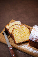 Delicious homemade lemon loaf (pound) cake