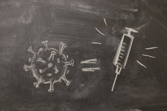 Virus Vaccination
Chalk Drawing On Blackboard