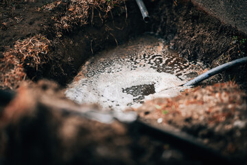 Water Leakage Outside - Damaged Water Pipe