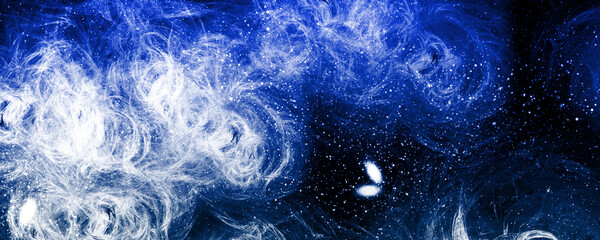 abstract space, colorful nebula, stars and sky