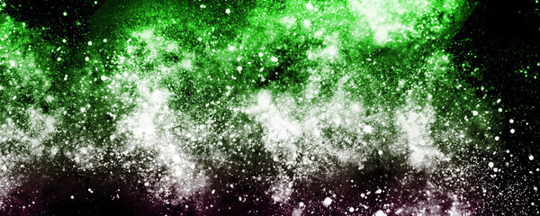 abstract space, colorful nebula, stars and sky