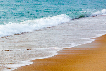 Light surf hitting the beach.