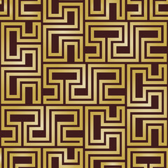 Seamless background for your designs. Modern golden ornament. Geometric abstract pattern