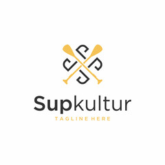 rafting logo design premium vector, supkultur business logo design