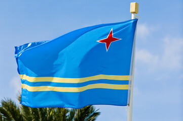 Aruba flag.