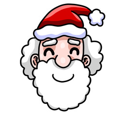Stylized Adorable Happy Christmas Santa Claus Emoticon