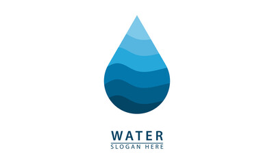 blue spring waves gradient logo icon