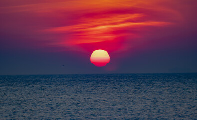 sunset on the beach