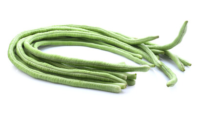 Long bean or cowpea isolated on white background