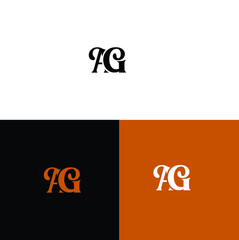 AG TYPOGRAPHY LOGO ICON VECTOR TEMPLATE