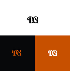 DG TYPOGRAPHY LOGO ICON VECTOR TEMPLATE
