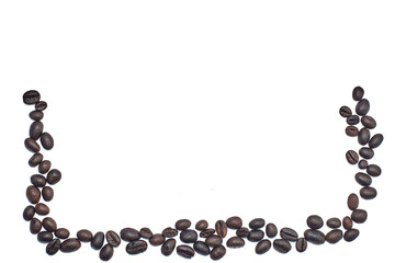 coffee beans isolated on white background