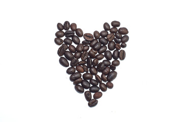 coffee beans isolated on white background