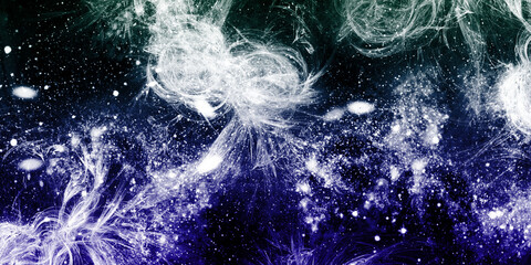 abstract space, colorful nebula, stars and sky