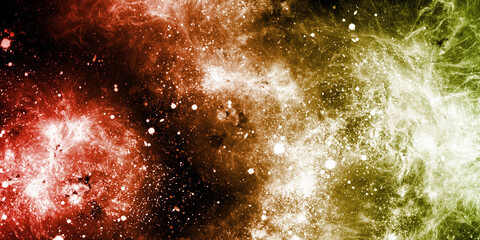 abstract space, colorful nebula, stars and sky