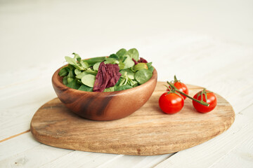 salad plate ingredients fresh food vegetables kitchen