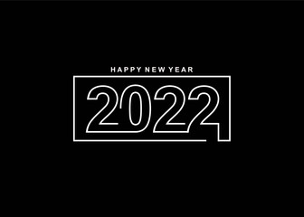 Fototapeta premium happy new year 2022 text design