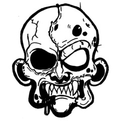 skull head graffiti