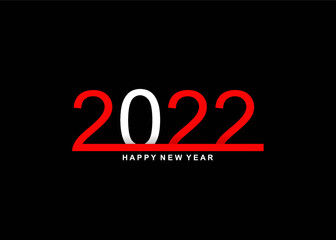 happy new year 2022 text design