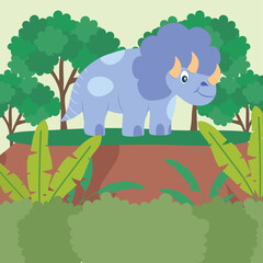 blue triceratop poster © Jeronimo Ramos