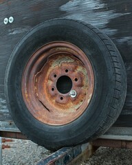 Rusted Spare Trailer Tire