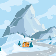 winter landscape poster