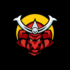 Bull Samurai Logo Templates