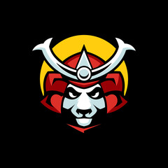 Panda Samurai Logo Templates