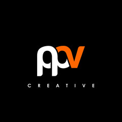 PPV Letter Initial Logo Design Template Vector Illustration