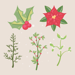 five mistletoe items