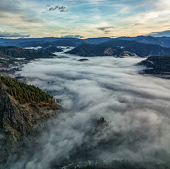 Fototapeta na wymiar Leavenworth Fall Aerial