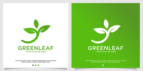 Leaf logo abstract with modern concept Premium Vector part 2