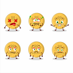 dalgona candy king cartoon character with nope expression