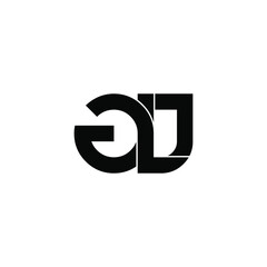 glj letter initial monogram logo design