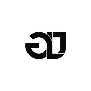 glj letter initial monogram logo design