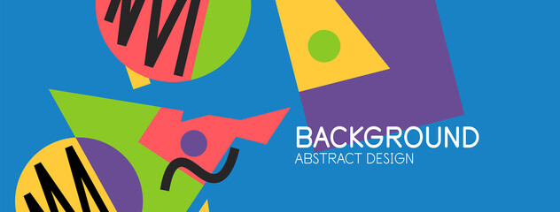 Abstract background with blocks, lines, geometric shapes. Techno or business concept for wallpaper, banner, background, landing page