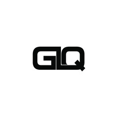 glq letter initial monogram logo design
