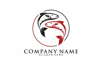 Sea fish elegant logo design