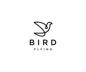 Bird logo icon design template flat vector