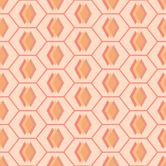 Japanese Diamond Hexagon Vector Seamless Pattern