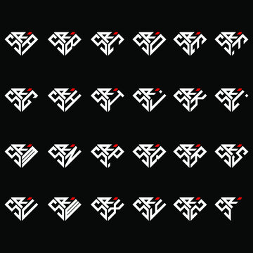 SRA to SRZ letter logo creative design in diamond shape
