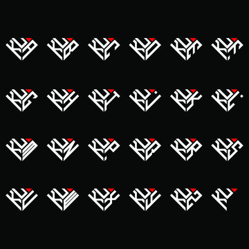 KUA to KUZ letter logo creative design in diamond shape
