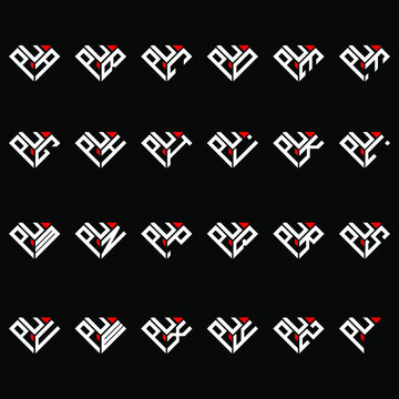 PUA to PUZ letter logo creative design in diamond shape
