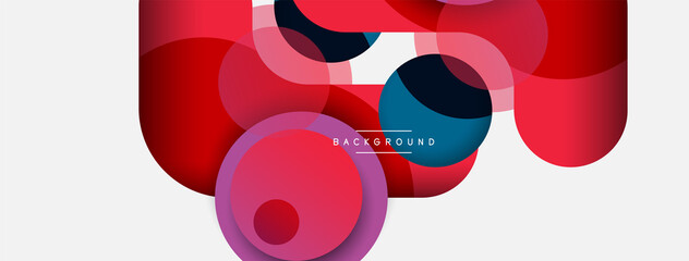 Creative geometric wallpaper. Minimal abstract background. Circles composition vector illustration for wallpaper banner background or landing page