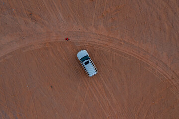 The Off-road Car on Desert