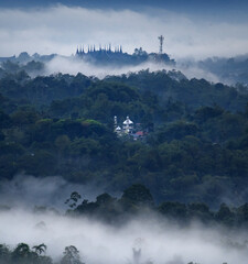 fog over the mountains