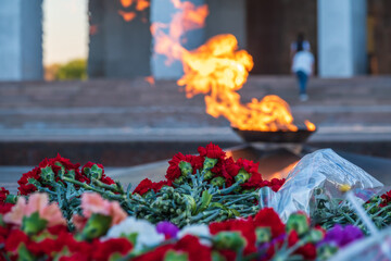 Eternal Flame - symbol of victory in the Second World War on Poklonnaya Hill in Moscow