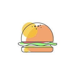 A Burger Logo Design Vector