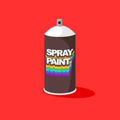 spray paint aerosol can flat style isolated icon vector illustration
